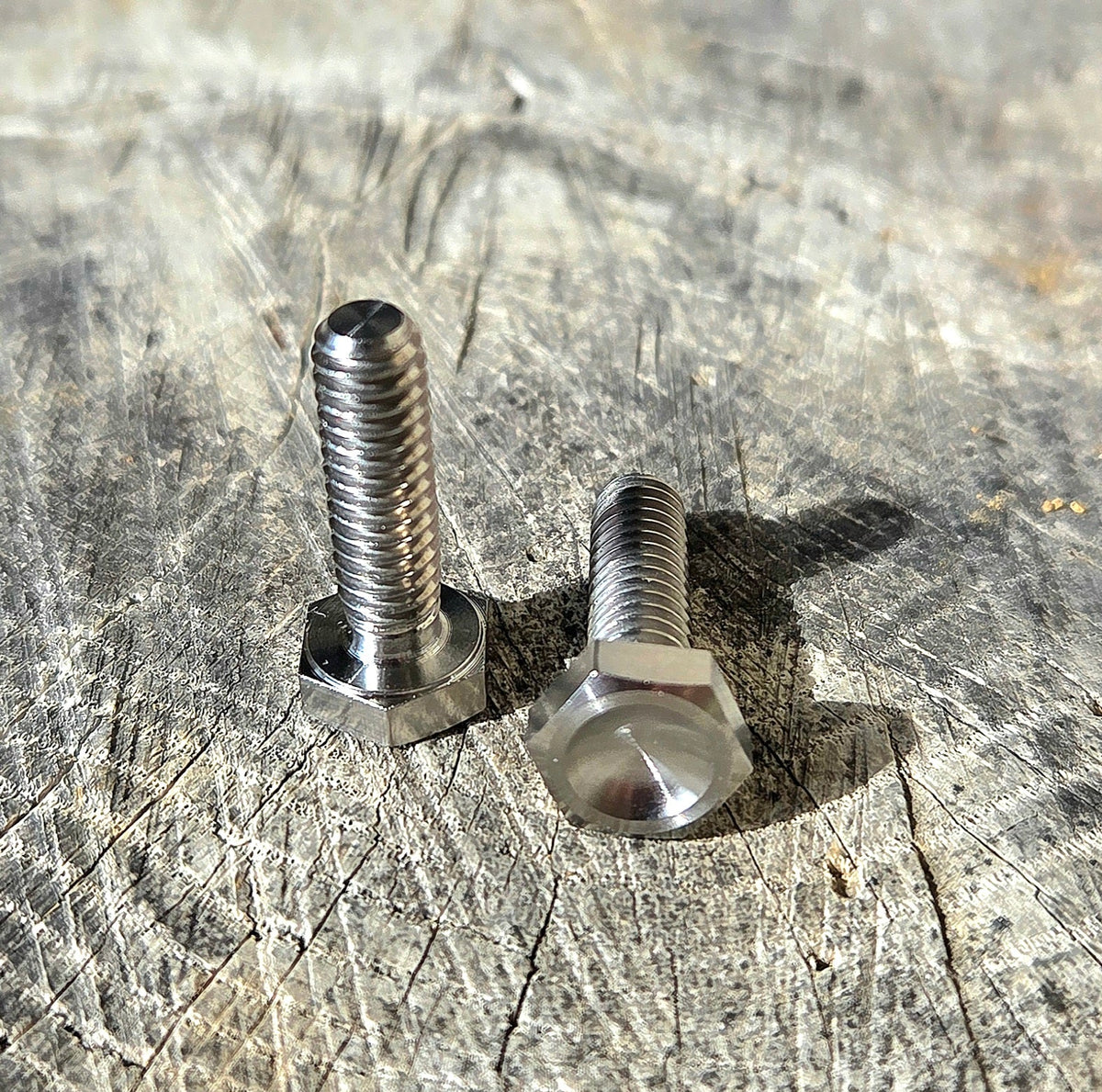 Grade 5 Titanium Alloy Screws - Hex Cap Head - 1/4"-20 x 7/8" Length - (2 pcs)